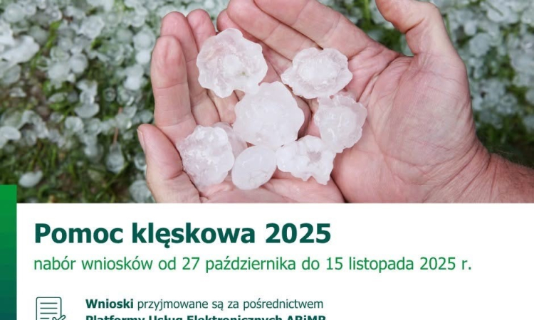 Pomoc dla rolników, którzy ponieśli straty w uprawach spowodowane wystąpieniem w 2025 przymrozków wiosennych, powodzi, gradu, deszczu nawalnego lub huraganu.
